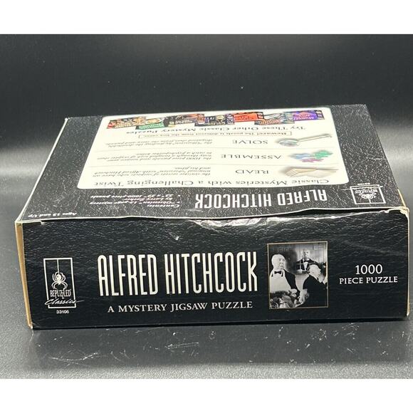 Alfred Hitchcock Mystery Jigsaw Puzzle Read Assemble Solve 1000 Pieces - Picture 6 of 6